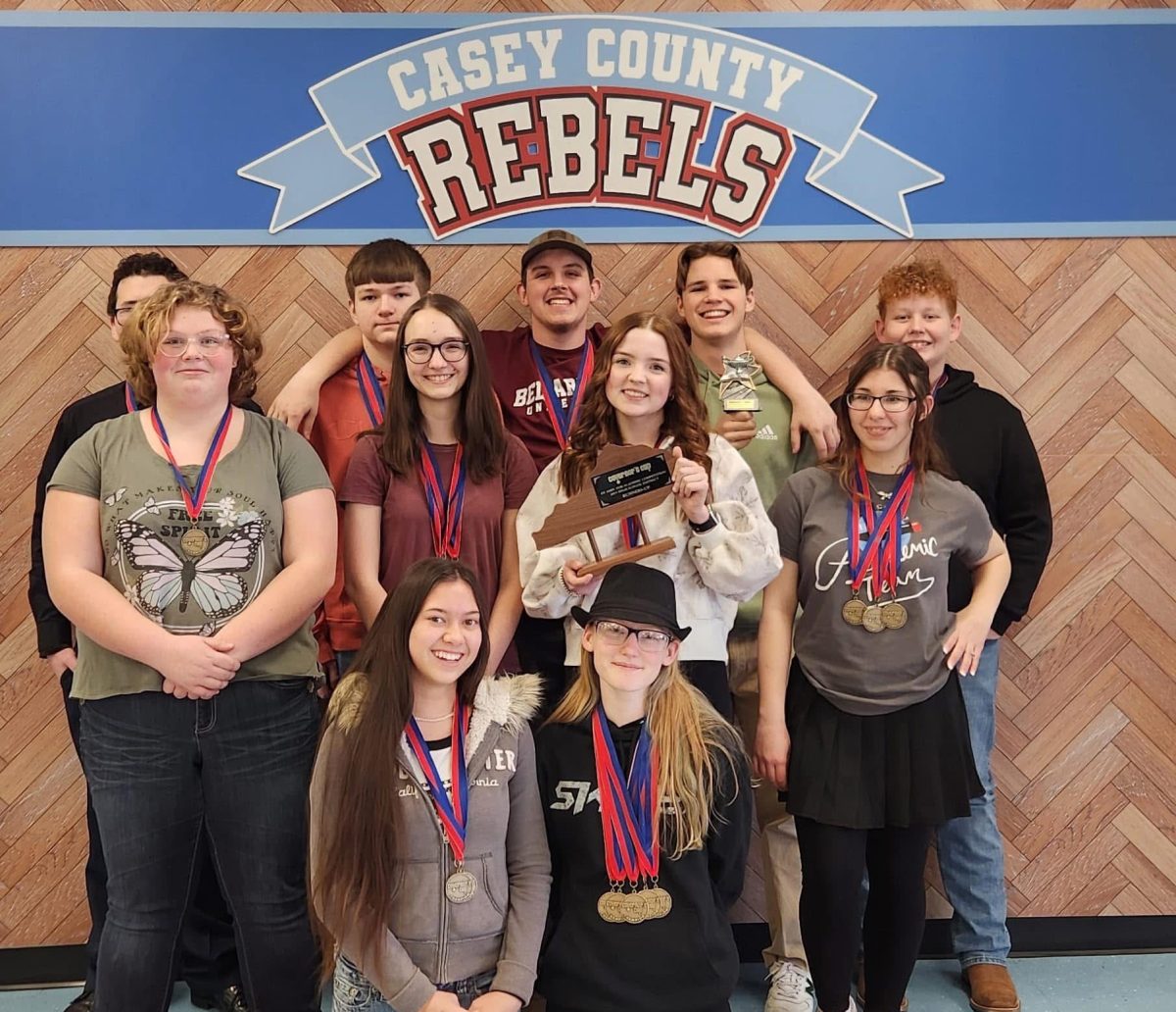 Pictured from left: Front row: Naomi Coleman (10th), Lily Johnson (10th); second row: Angel Lee (9th), Elizabeth Grider (11th), Riley Mondie (11th), Breyanna Lilly (11th); third row: Landen Bulington (11th), Bradin Bowmer (9th), Brennen Tillquist (12th), Tyler Short (12th), Liam Brown (9th).