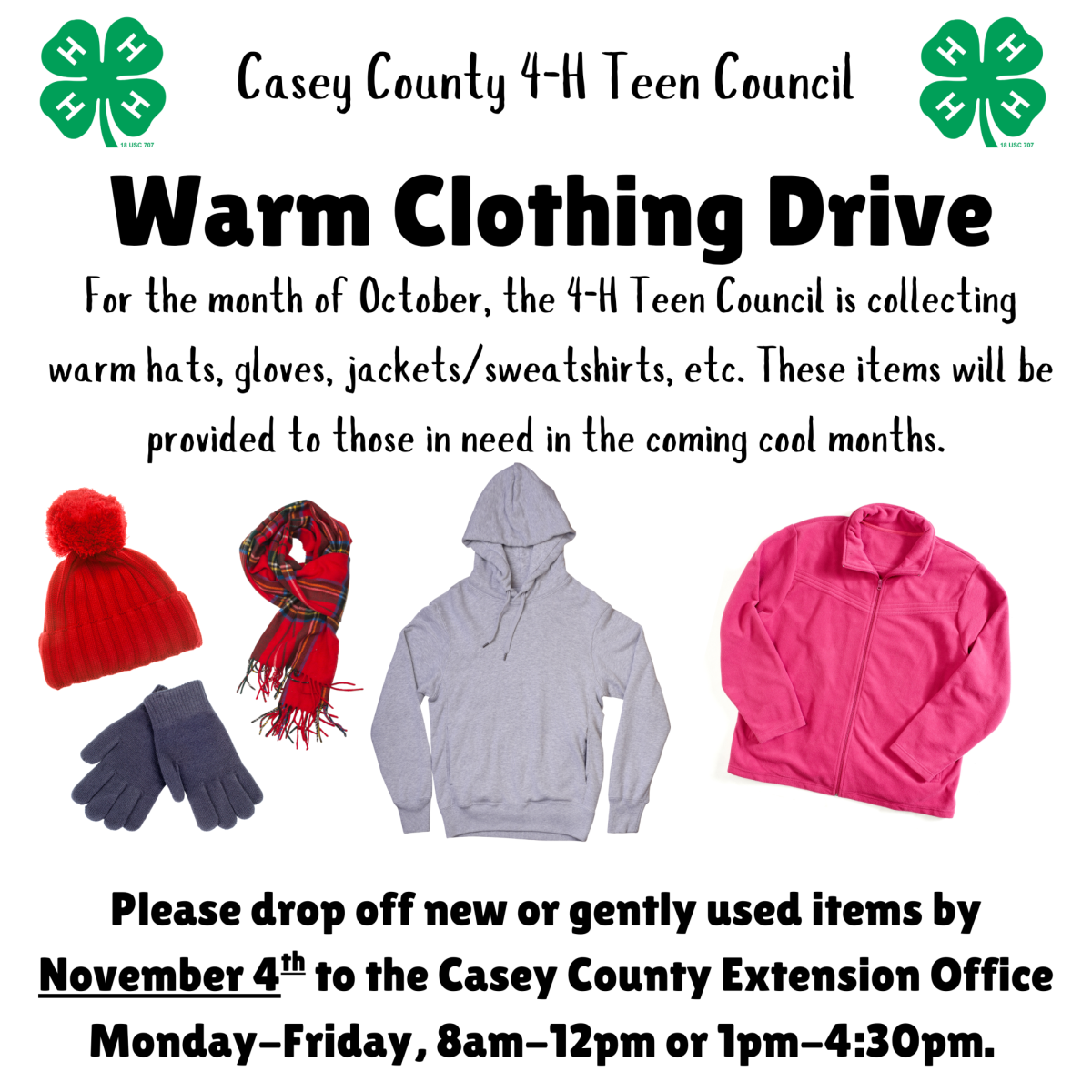 Warm Clothing Drive